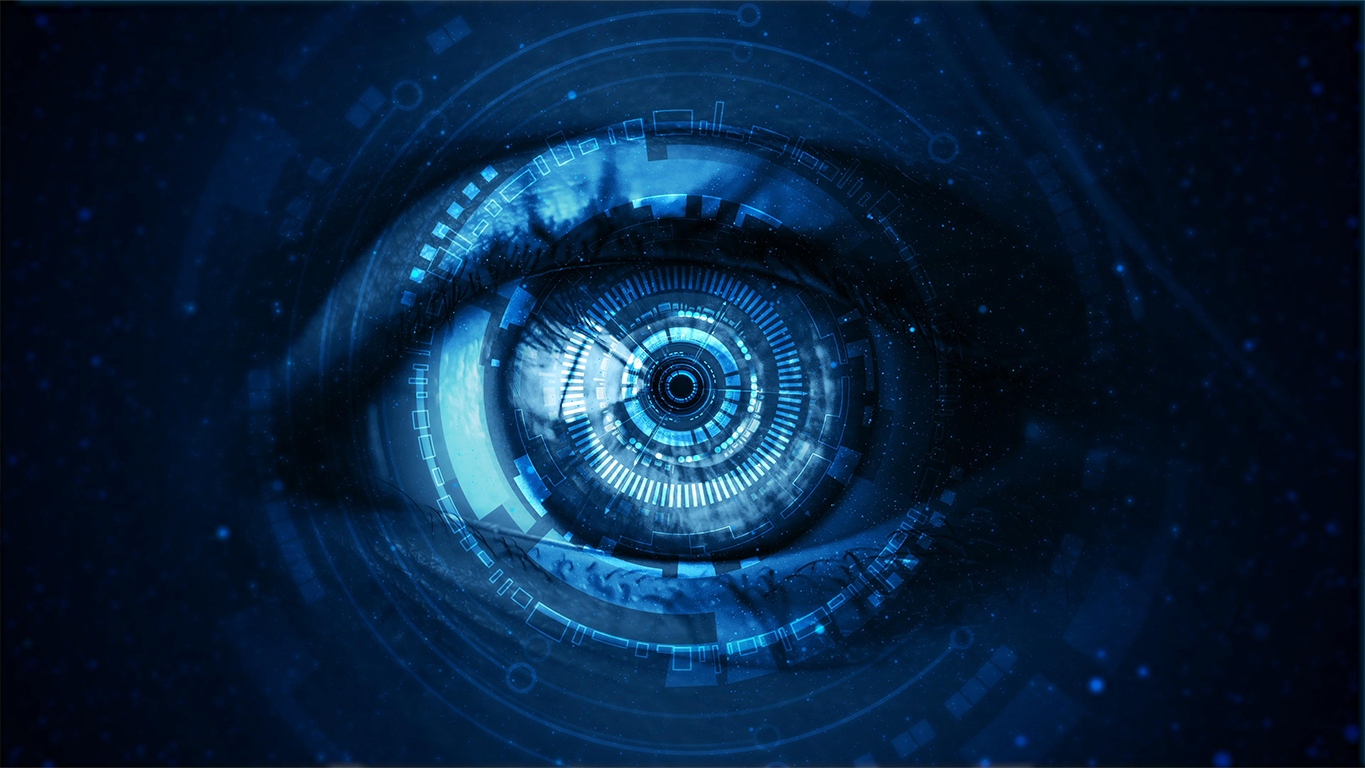 Futuristic digital eye representing Next-Gen Observability and enterprise visibility.